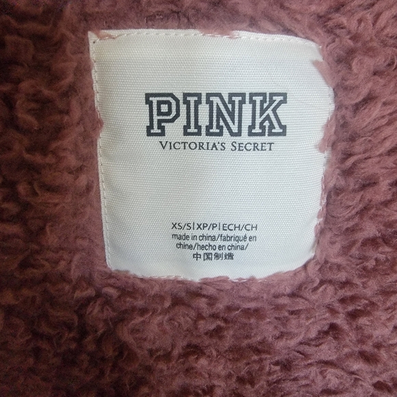 Pink Victoria's Secret Sherpa Teddy Jacket | Mauve | Size XS/S - Picture 6 of 7